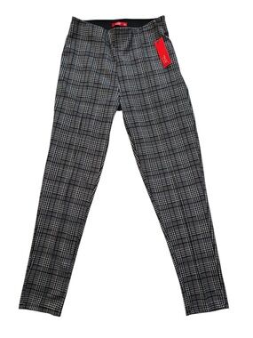 Maze Collection, Pull-On Pants, Plaid Skinny, Black, Gray, Grey, Small, S, NWT